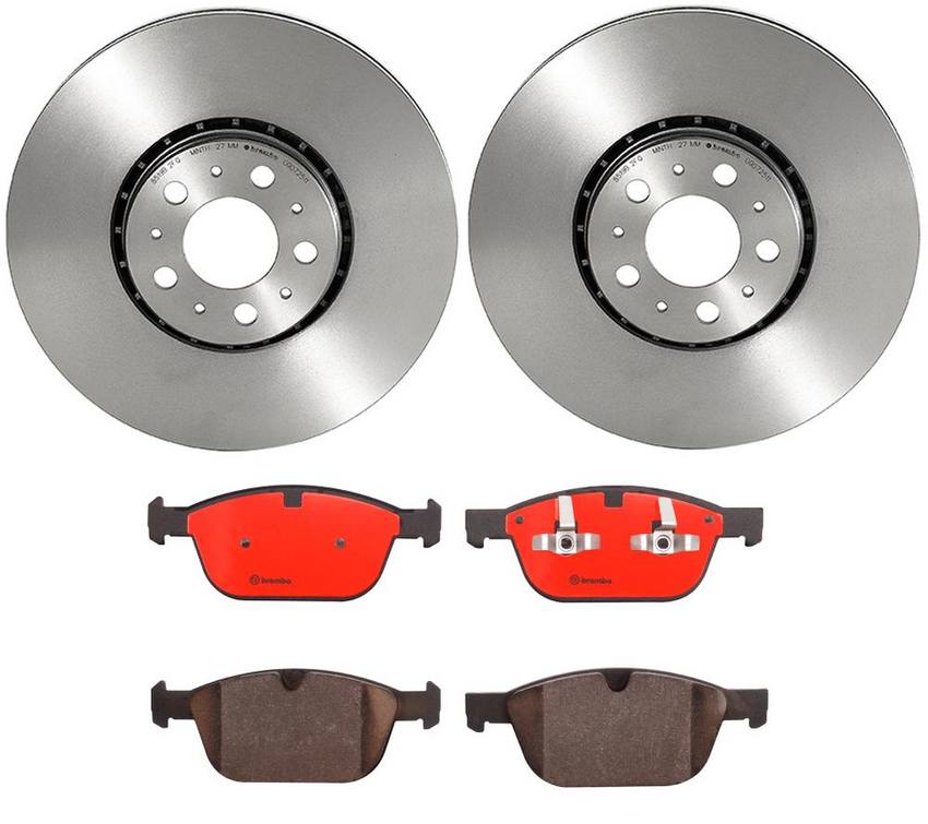 Volvo Brakes Kit Brembo Pads and Rotors Front (328mm) (Ceramic